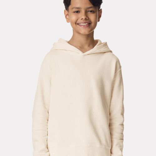 Youth Garment-Dyed Lightweight Fleece Hooded Sweatshirt Thumbnail