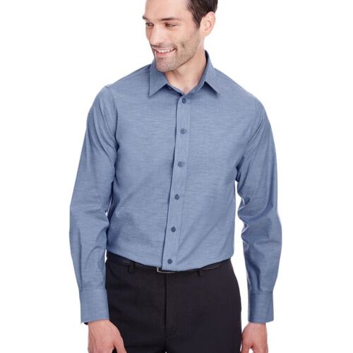 Men's Crown Collection® Stretch Pinpoint Chambray Shirt Thumbnail