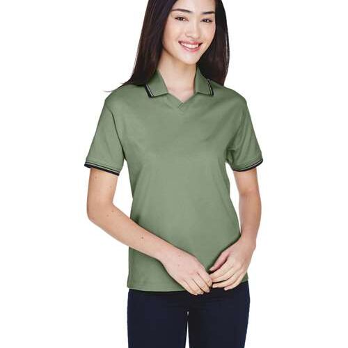Women's Tipped Perfect Pima Interlock Polo Thumbnail