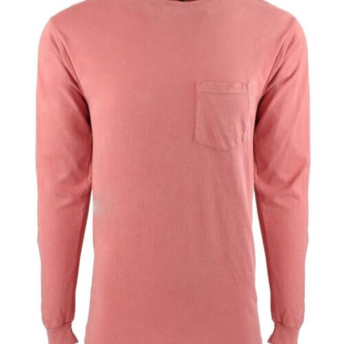 Unisex Inspired Dye Long Sleeve Pocket T-Shirt Thumbnail