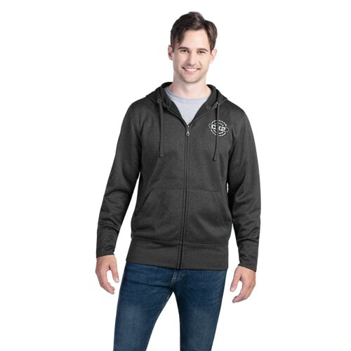 Adult Polyester Full-Zip Hooded Sweatshirt Thumbnail