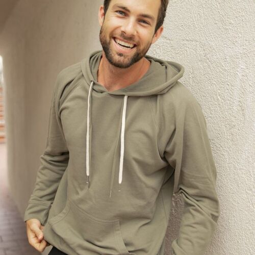 Unisex Icon Lightweight Loopback Terry Hooded Sweatshirt Thumbnail